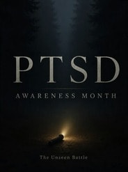 Instagram post from @_theunseenbattle: PTSD Awareness Month post